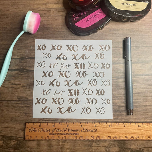 XOXO Stencil  Planner/Bullet Journal/Art Journal/Inking Stencil/ bujo planner craft stencil inking card making