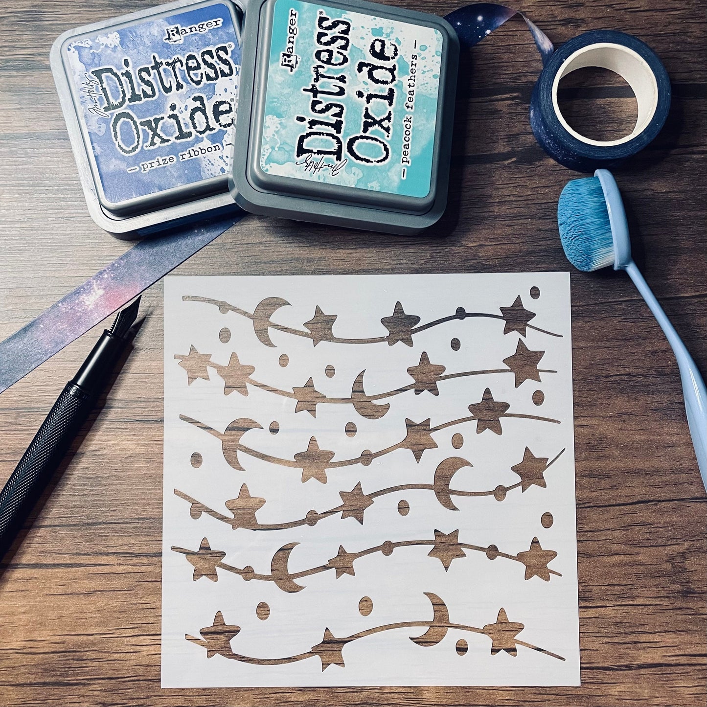 Moon Strands Stencil Planner/Bullet Journal/Art Journal/Inking Stencil/ bujo planner craft stencil inking card making