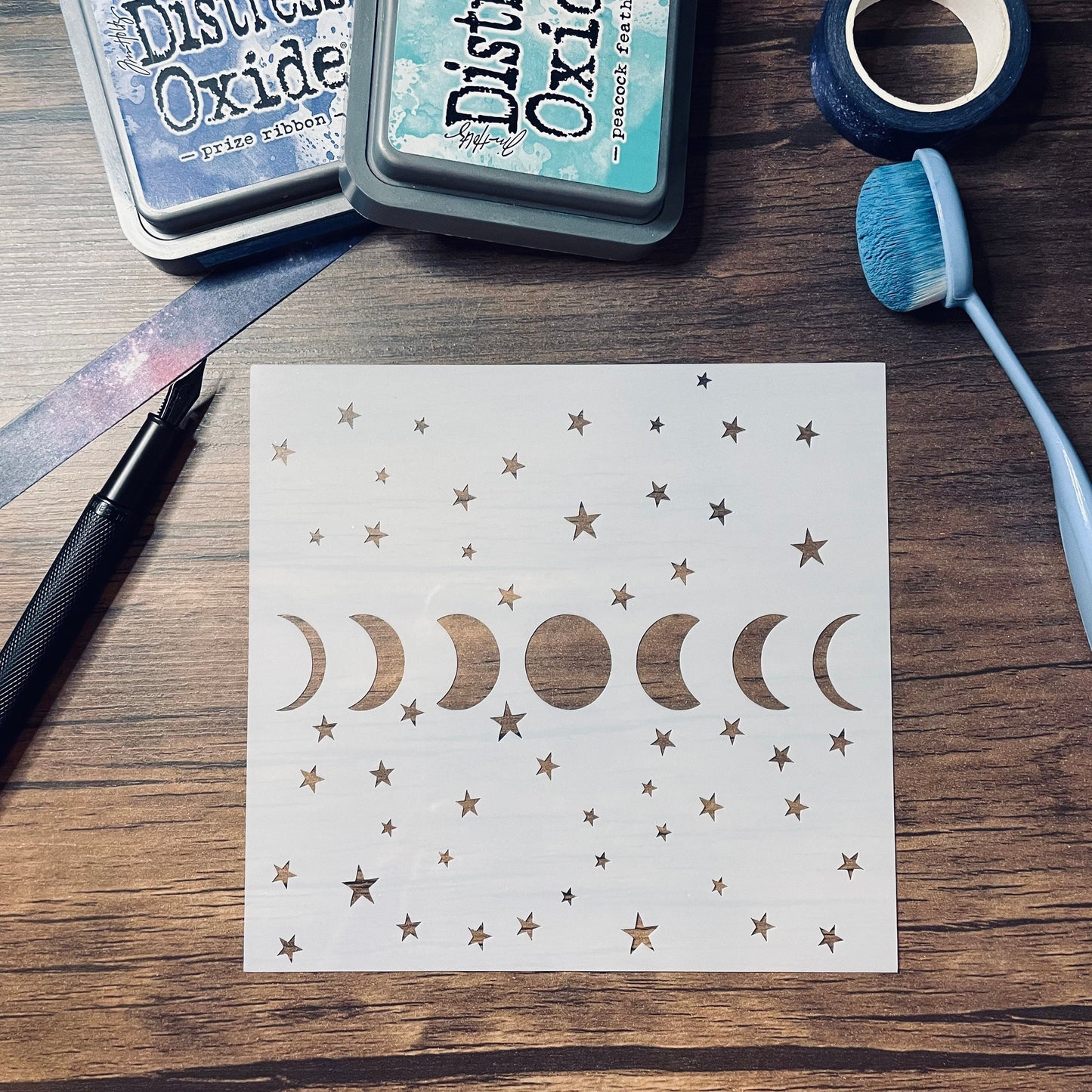 Moon Phase Sky Stencil Planner/Bullet Journal/Art Journal/Inking Stencil/ bujo planner craft stencil inking card making