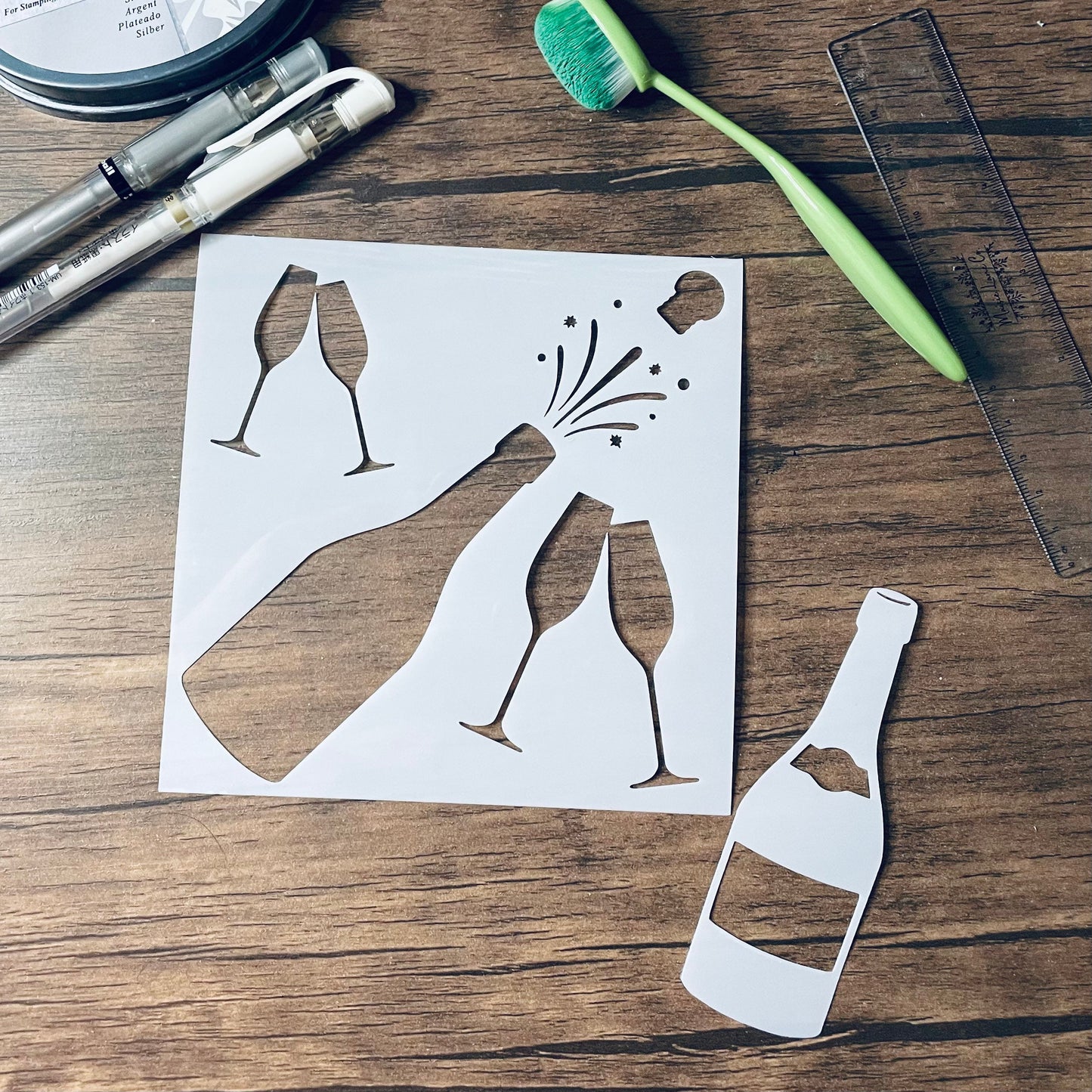 Bubbly Bottle Stencil Planner/Bullet Journal/Art Journal/Inking Stencil/ bujo planner craft stencil inking card making