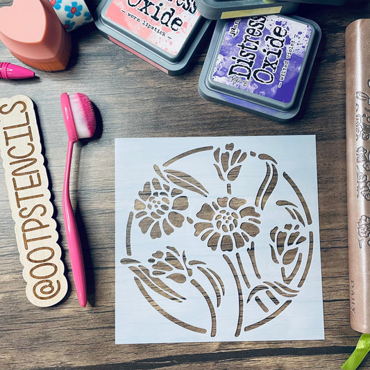 Spring Bloom Stencil Planner/Bullet Journal/Art Journal/Inking Stencil/ bujo planner craft stencil inking card making