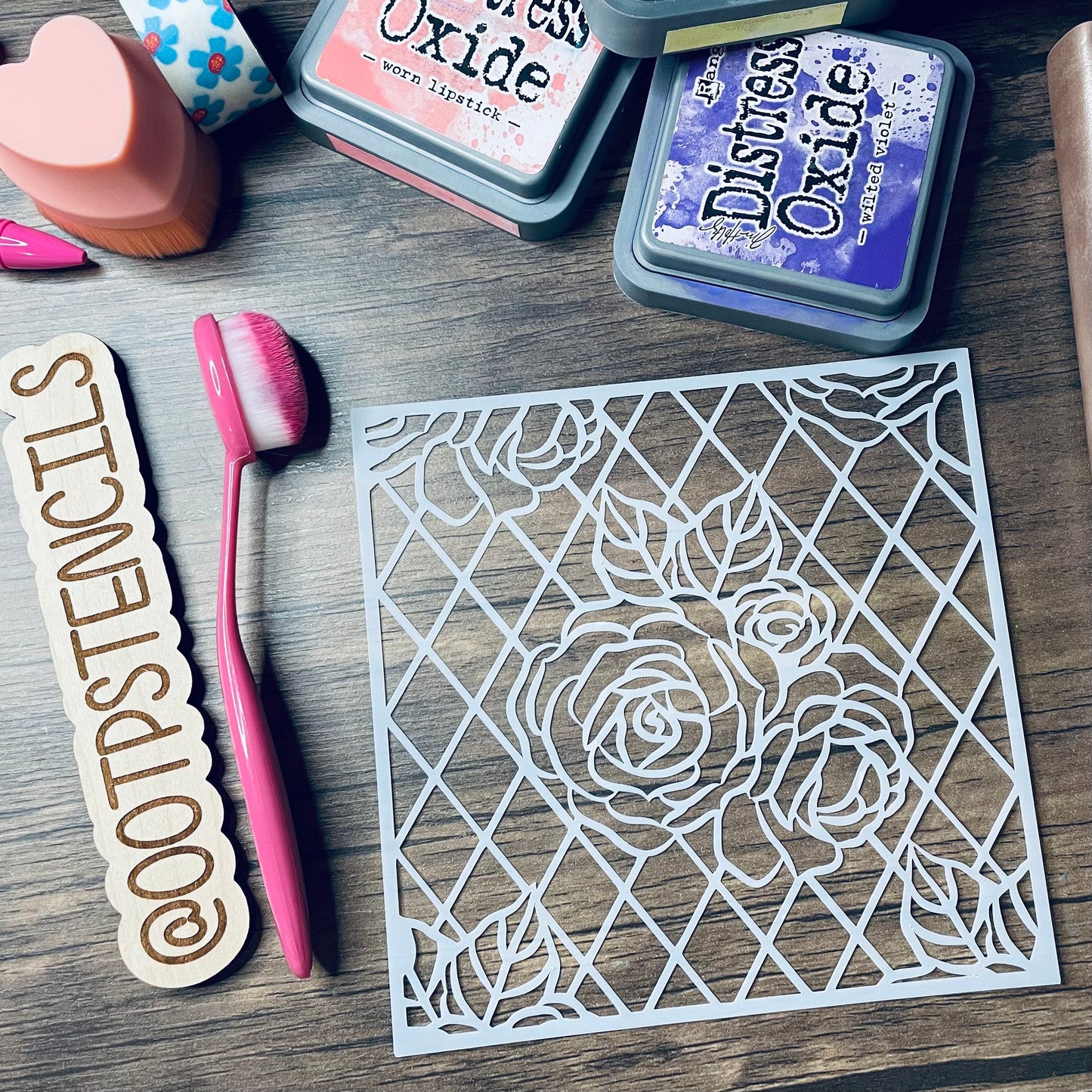 Rose Trellis Stencil Planner/Bullet Journal/Art Journal/Inking Stencil/ bujo planner craft stencil inking card making