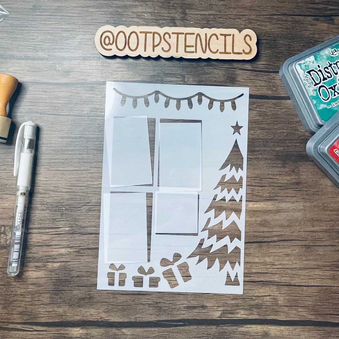 Deck the Halls Layout A5 Stencil /Inking cover  Planner/Bullet Journal/Art Journal/Inking Stencil