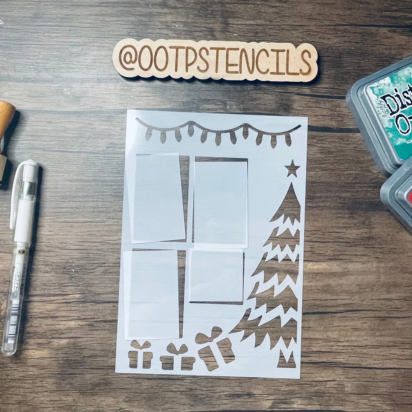 Deck the Halls Layout A5 Stencil /Inking cover  Planner/Bullet Journal/Art Journal/Inking Stencil