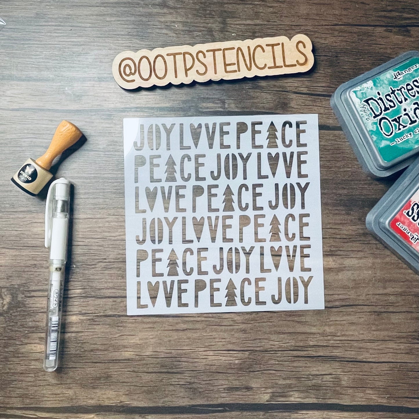 Peace Joy Love Pattern Stencil Planner/Bullet Journal/Art Journal/Inking Stencil/ bujo planner craft stencil inking card making