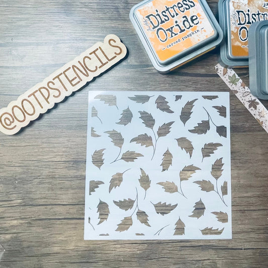 Falling Leaves Pattern Stencil Planner/Bullet Journal/Art Journal/Inking Stencil/ bujo planner craft stencil inking card making